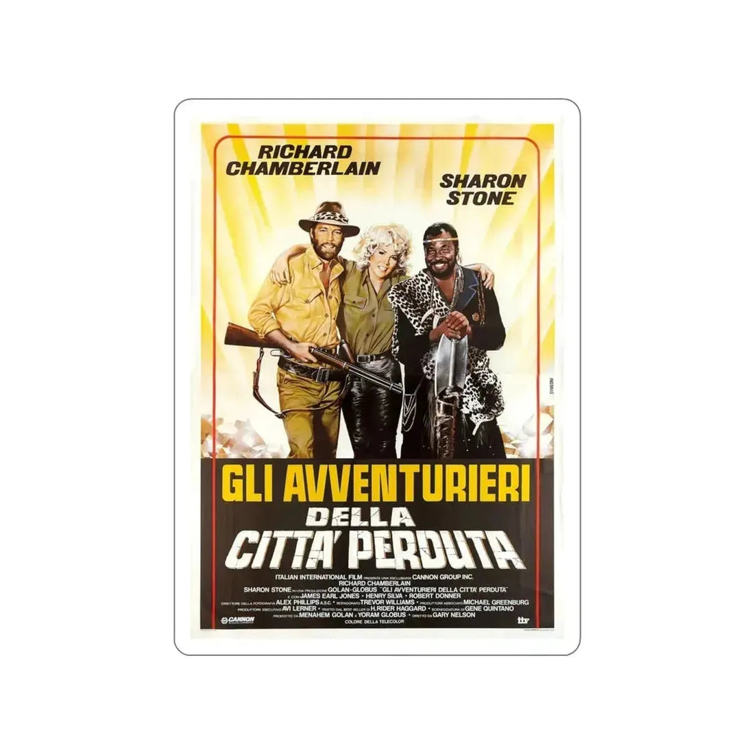 ALLAN QUATERMAIN AND THE LOST CITY OF GOLD (2) 1986 Movie Poster STICKER Vinyl Die-Cut Decal - The Sticker Space