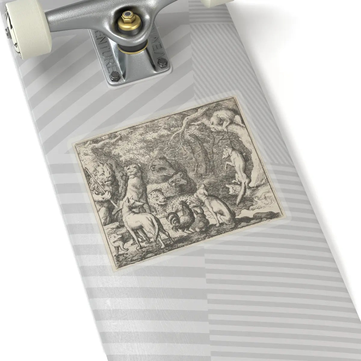 SKU:TSS-STICK-LLRVN-6X6-13SZT Sizes:6" × 6" Types:Transparent