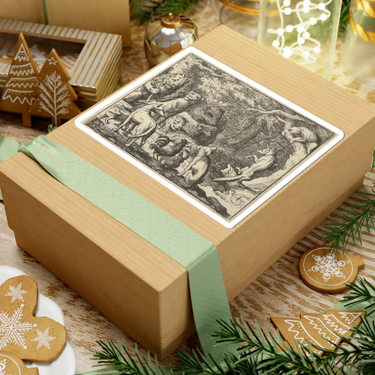 SKU:TSS-STICK-LLRVN-6X6-5 Sizes:6" × 6" Types:White