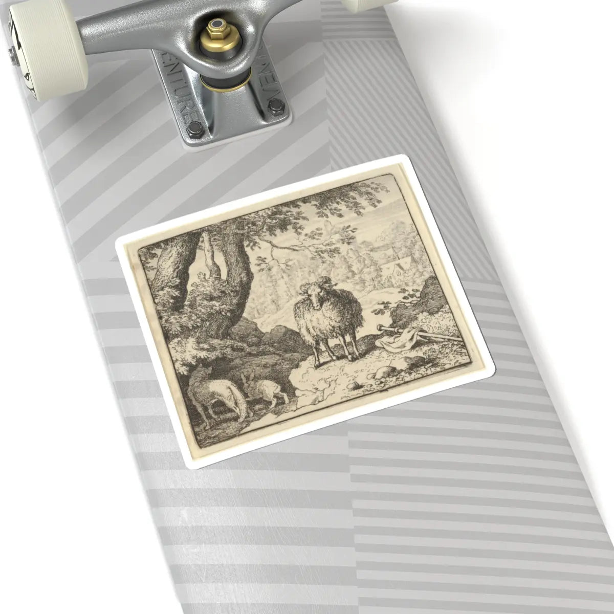 SKU:TSS-STICK-LLRVN-6X6-9 Sizes:6" × 6" Types:White