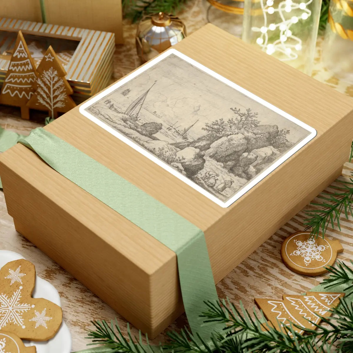 SKU:TSS-STICK-LLRVN-6X6-28 Sizes:6" × 6" Types:White
