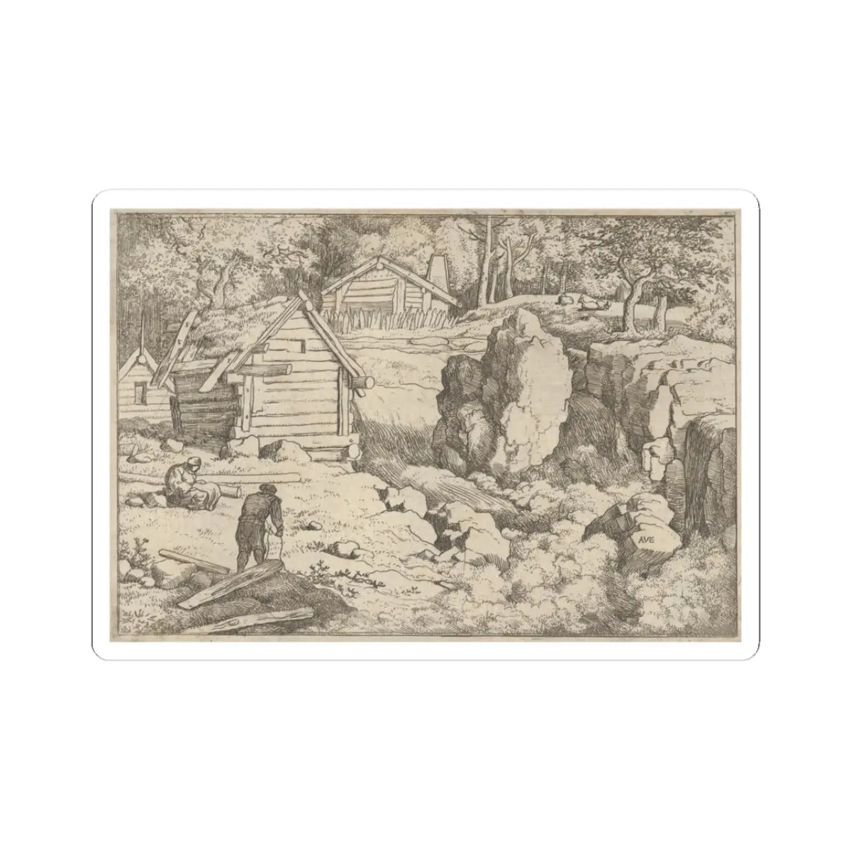 SKU:TSS-STICK-LLRVN-3X3-39 Sizes:3" × 3" Types:White