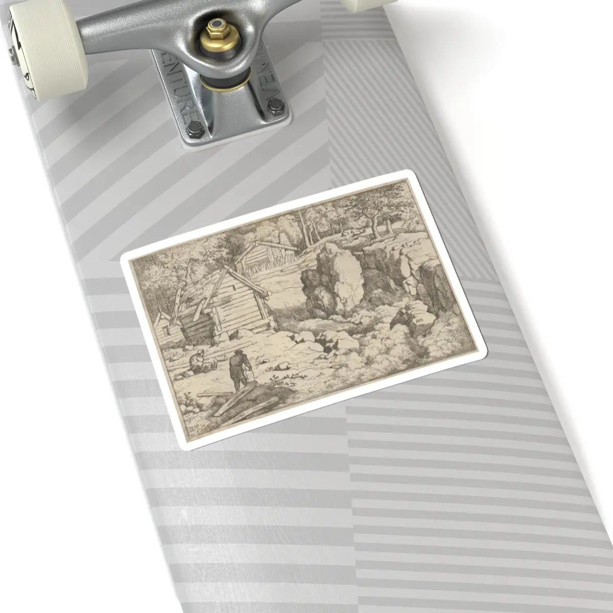 SKU:TSS-STICK-LLRVN-6X6-39 Sizes:6" × 6" Types:White