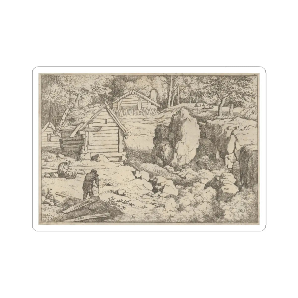 SKU:TSS-STICK-LLRVN-6X6-39 Sizes:6" × 6" Types:White