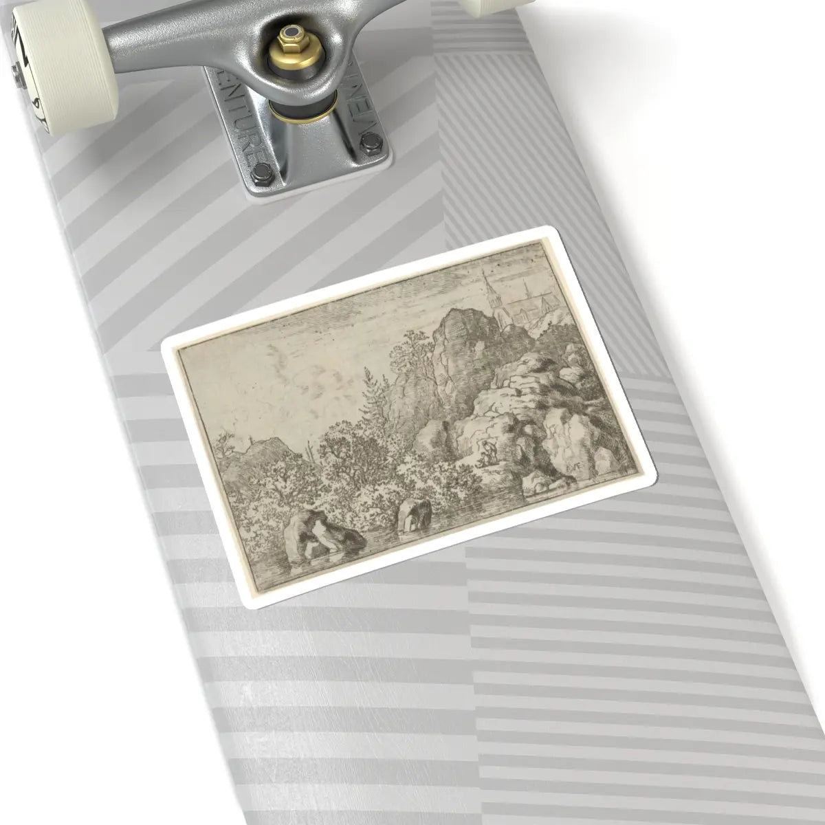 SKU:TSS-STICK-LLRVN-6X6-47 Sizes:6" × 6" Types:White