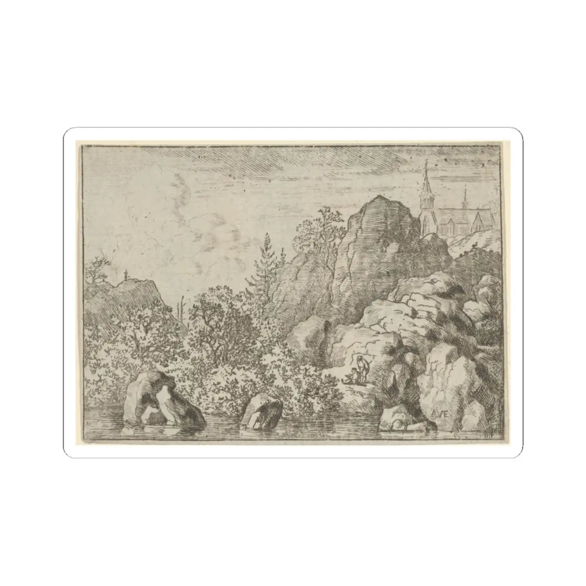 SKU:TSS-STICK-LLRVN-6X6-47 Sizes:6" × 6" Types:White