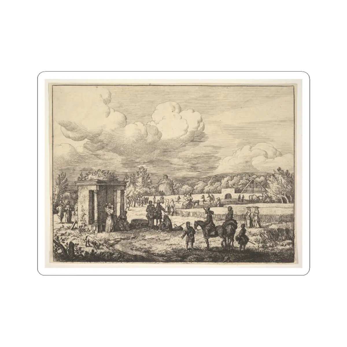 SKU:TSS-STICK-LLRVN-6X6-51 Sizes:6" × 6" Types:White