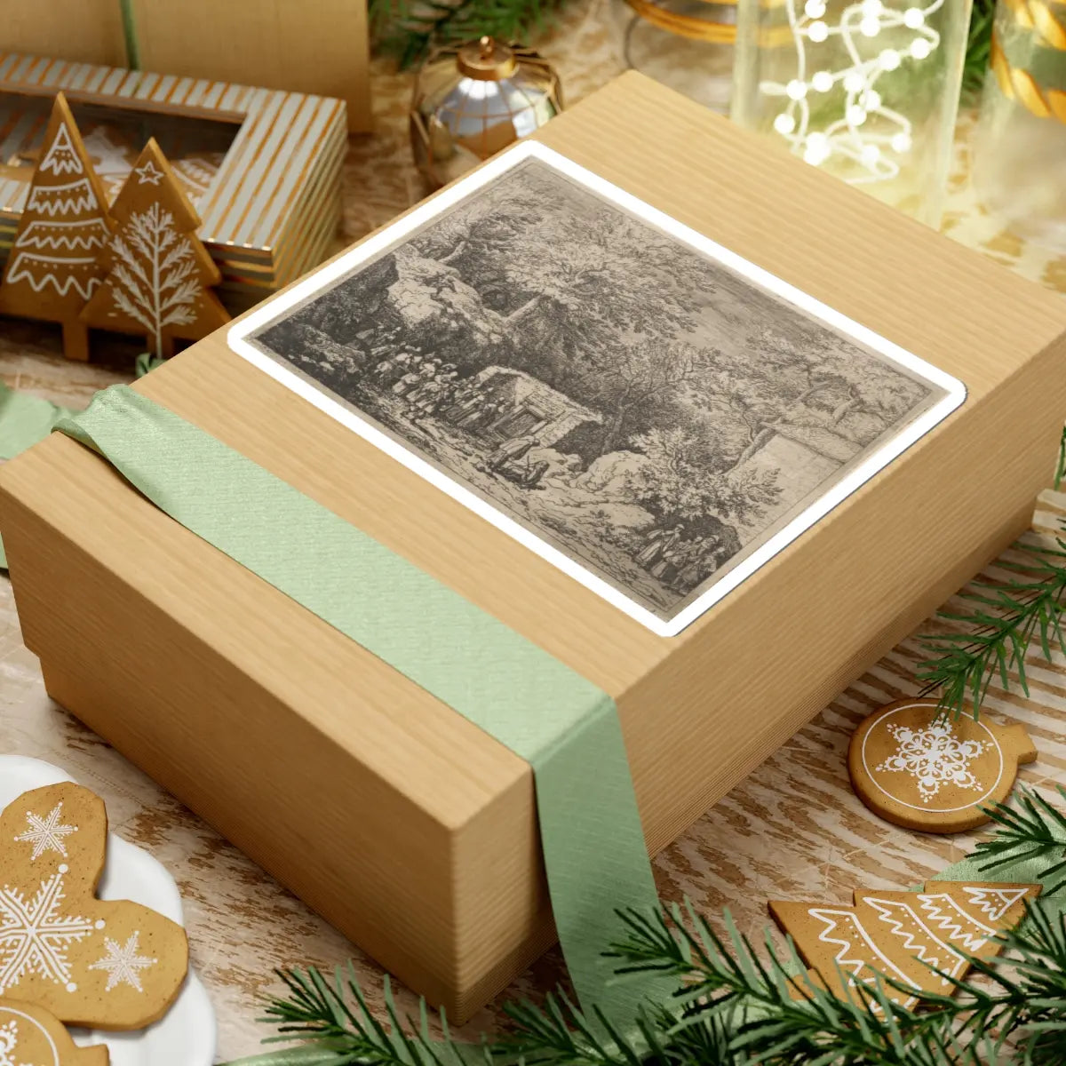 SKU:TSS-STICK-LLRVN-6X6-53 Sizes:6" × 6" Types:White
