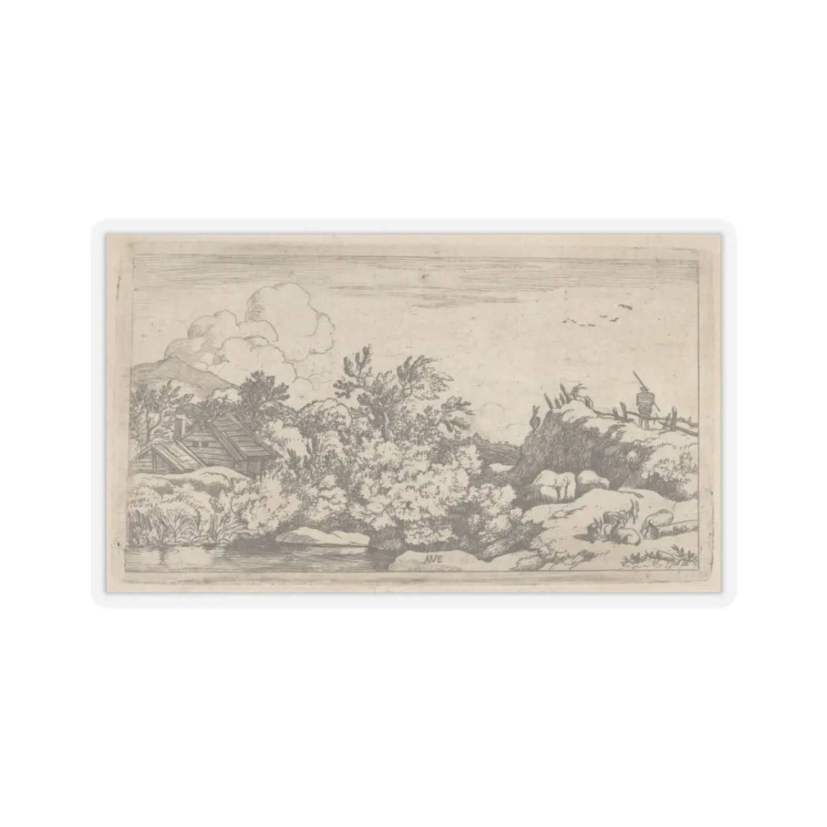 SKU:TSS-STICK-LLRVN-3X3-13T16 Sizes:3" × 3" Types:Transparent