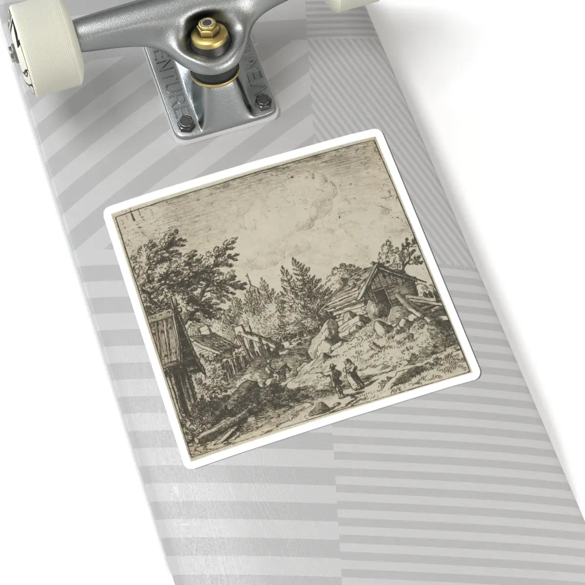 SKU:TSS-STICK-LLRVN-6X6-56 Sizes:6" × 6" Types:White