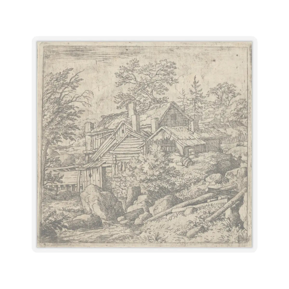 SKU:TSS-STICK-LLRVN-6X6-13T1A Sizes:6" × 6" Types:Transparent