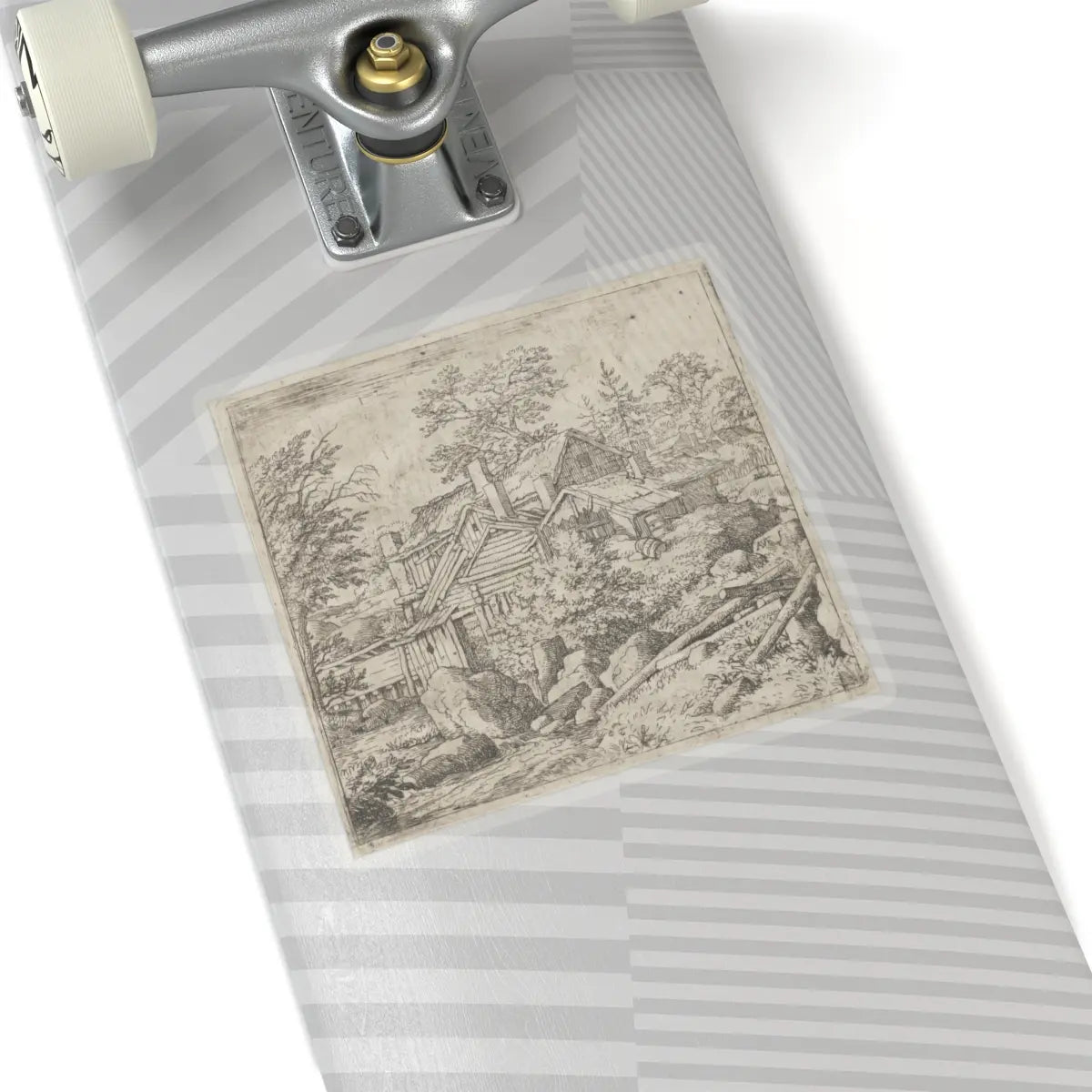 SKU:TSS-STICK-LLRVN-6X6-13T1A Sizes:6" × 6" Types:Transparent