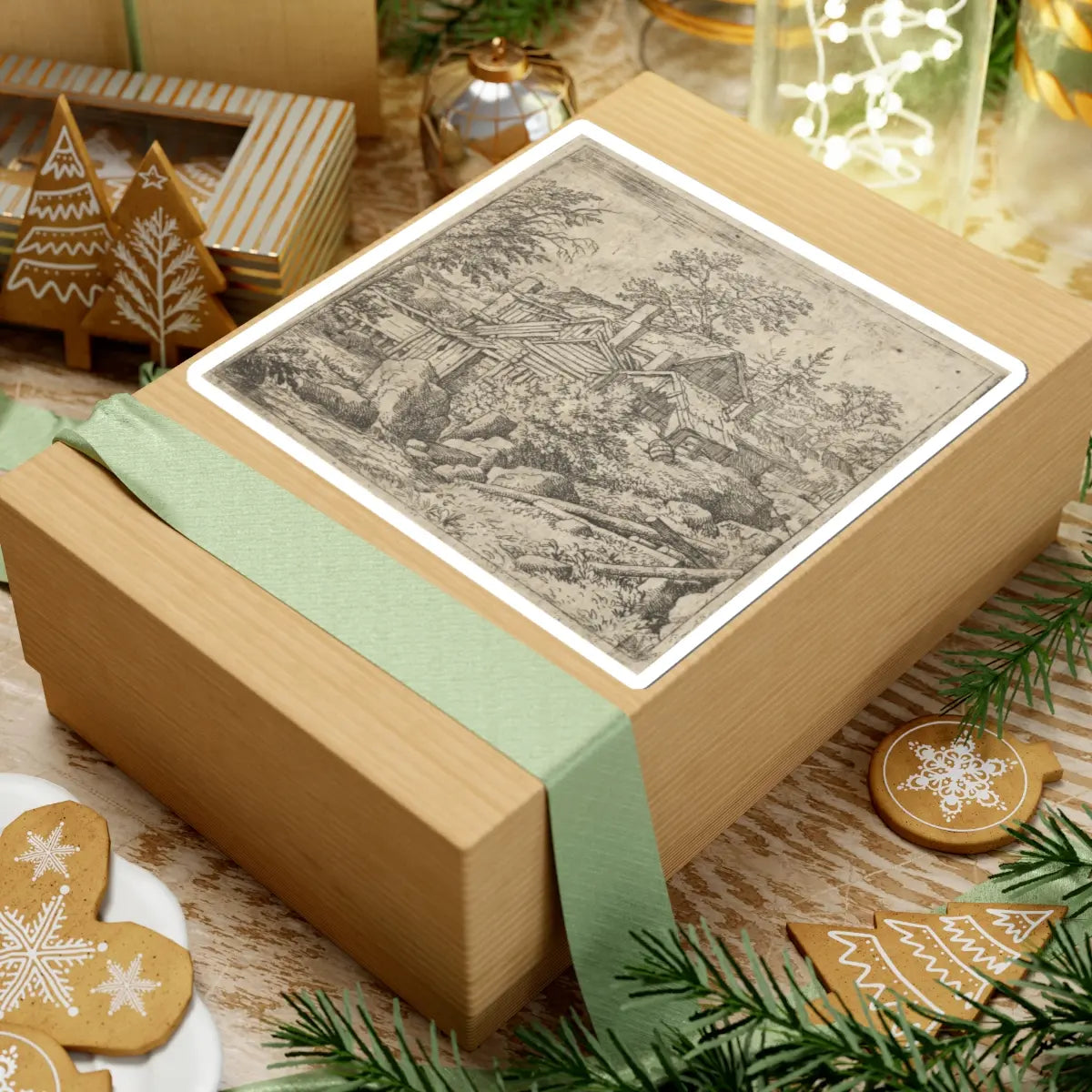 SKU:TSS-STICK-LLRVN-6X6-58 Sizes:6" × 6" Types:White