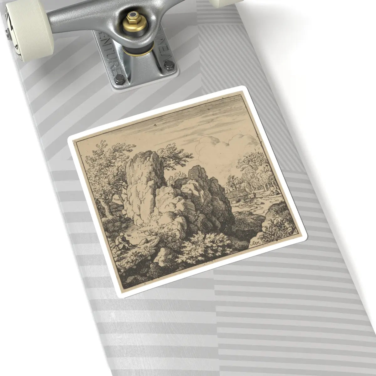 SKU:TSS-STICK-LLRVN-6X6-66 Sizes:6" × 6" Types:White
