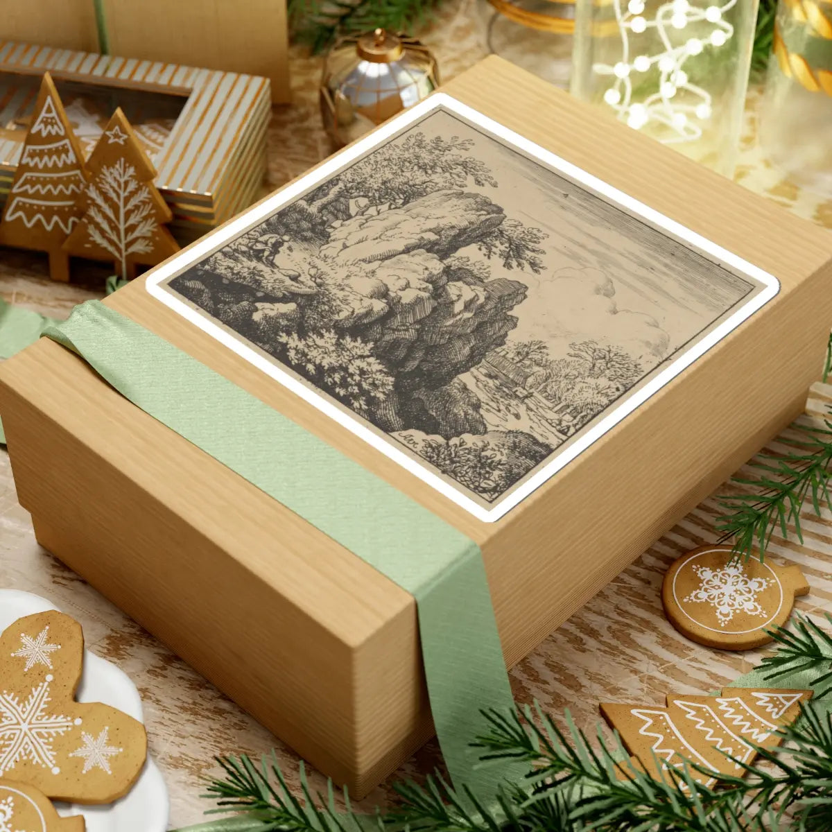 SKU:TSS-STICK-LLRVN-6X6-66 Sizes:6" × 6" Types:White