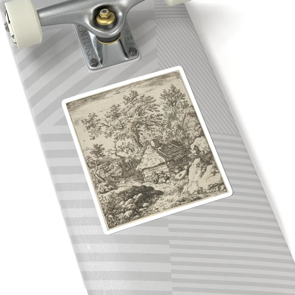 SKU:TSS-STICK-LLRVN-6X6-77 Sizes:6" × 6" Types:White