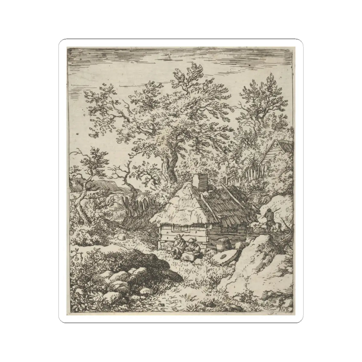 SKU:TSS-STICK-LLRVN-6X6-77 Sizes:6" × 6" Types:White