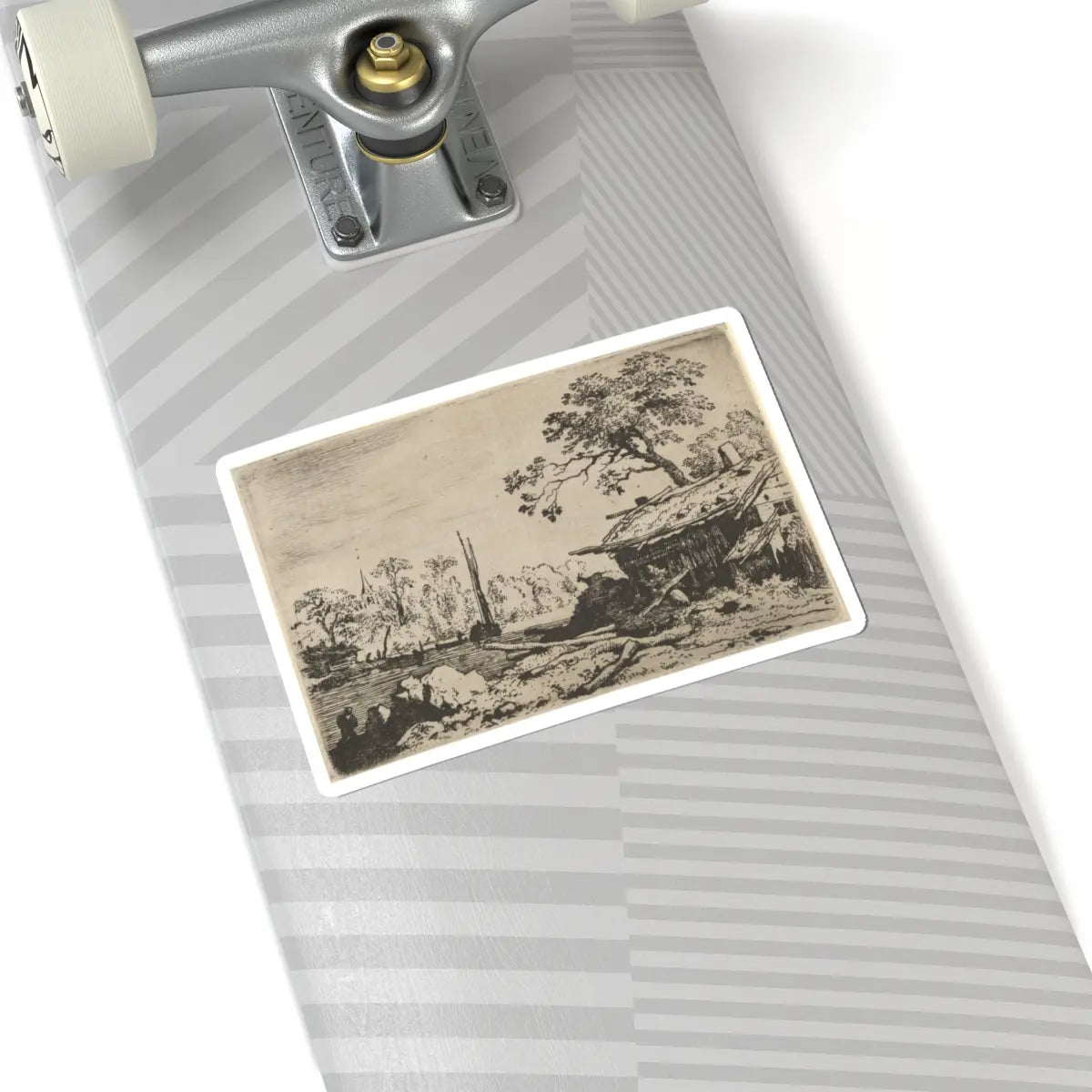 SKU:TSS-STICK-LLRVN-6X6-91 Sizes:6" × 6" Types:White