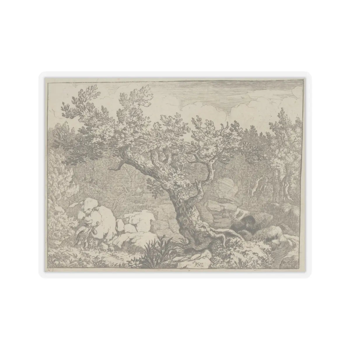 SKU:TSS-STICK-LLRVN-6X6-13T2C Sizes:6" × 6" Types:Transparent
