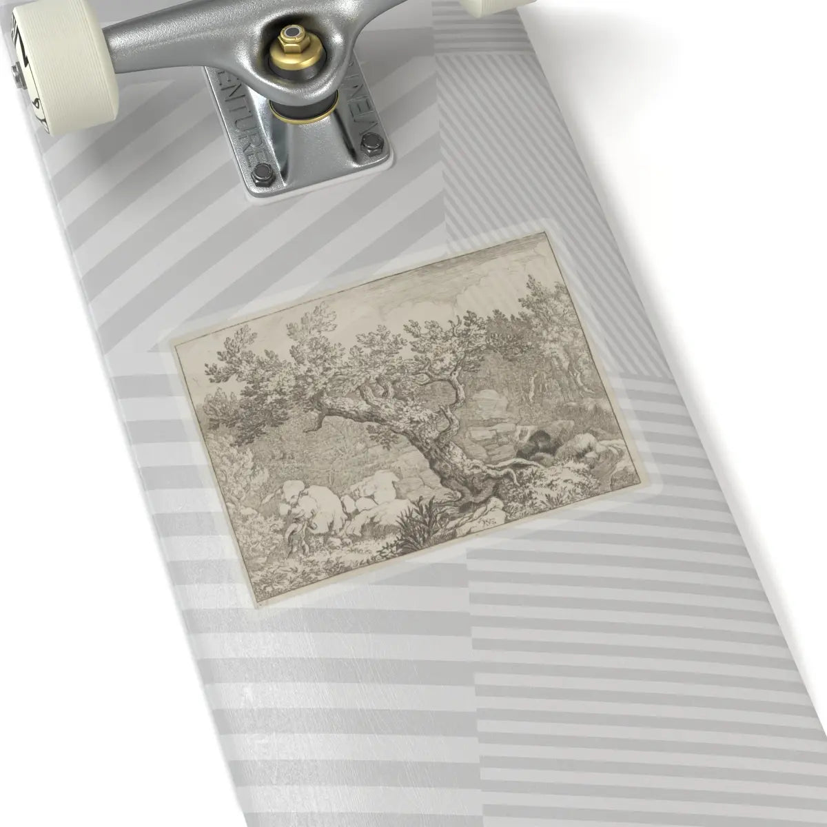 SKU:TSS-STICK-LLRVN-6X6-13T2C Sizes:6" × 6" Types:Transparent