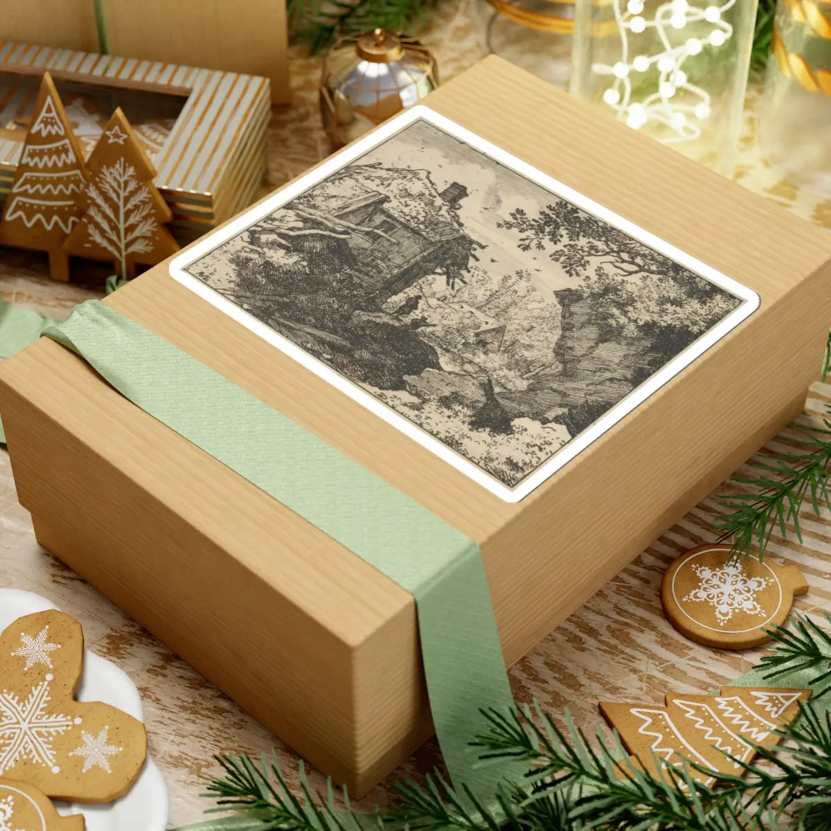 SKU:TSS-STICK-LLRVN-6X6-99 Sizes:6" × 6" Types:White