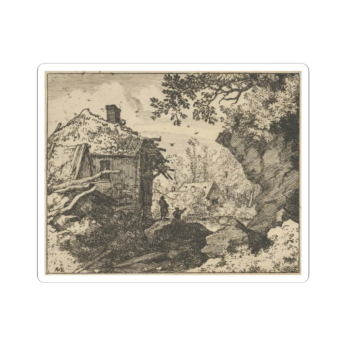 SKU:TSS-STICK-LLRVN-6X6-99 Sizes:6" × 6" Types:White