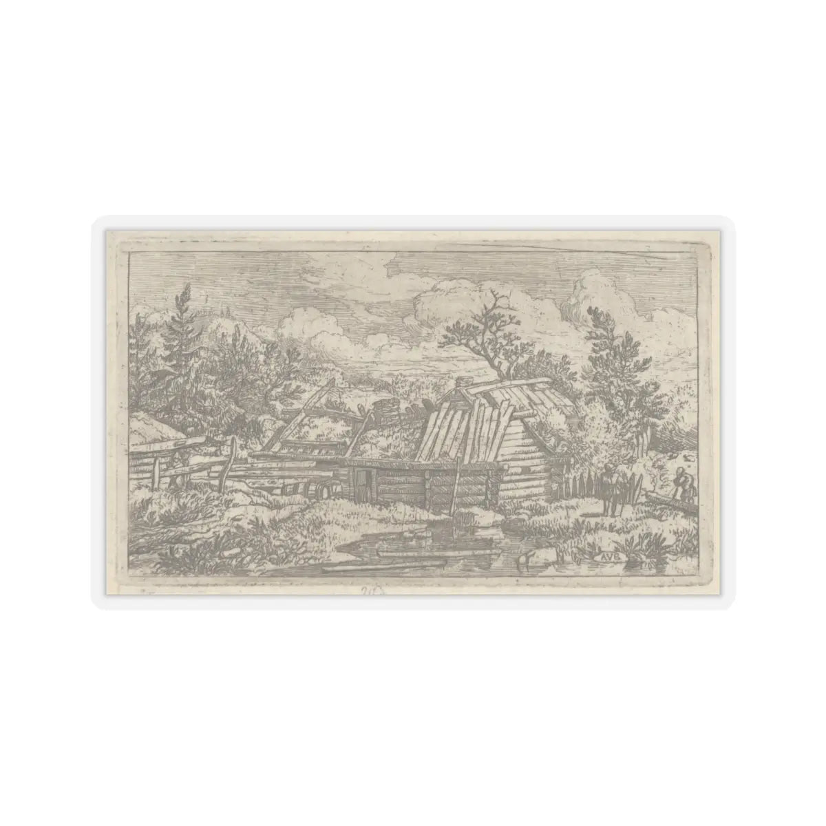 SKU:TSS-STICK-LLRVN-6X6-13T2O Sizes:6" × 6" Types:Transparent