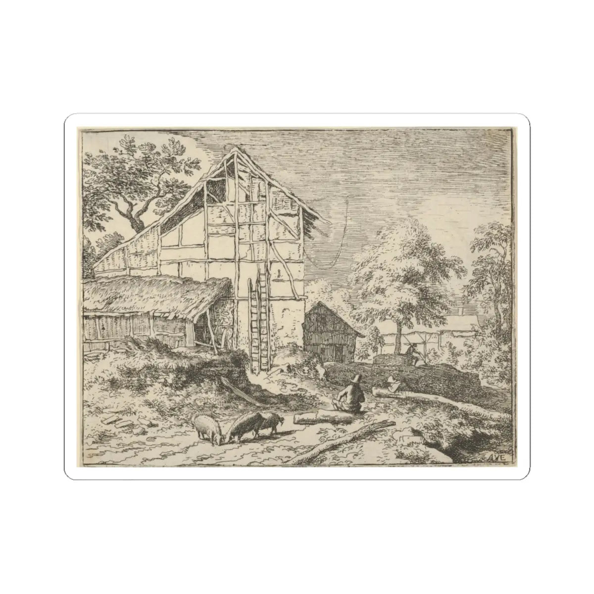 SKU:TSS-STICK-LLRVN-4X4-112 Sizes:4" × 4" Types:White
