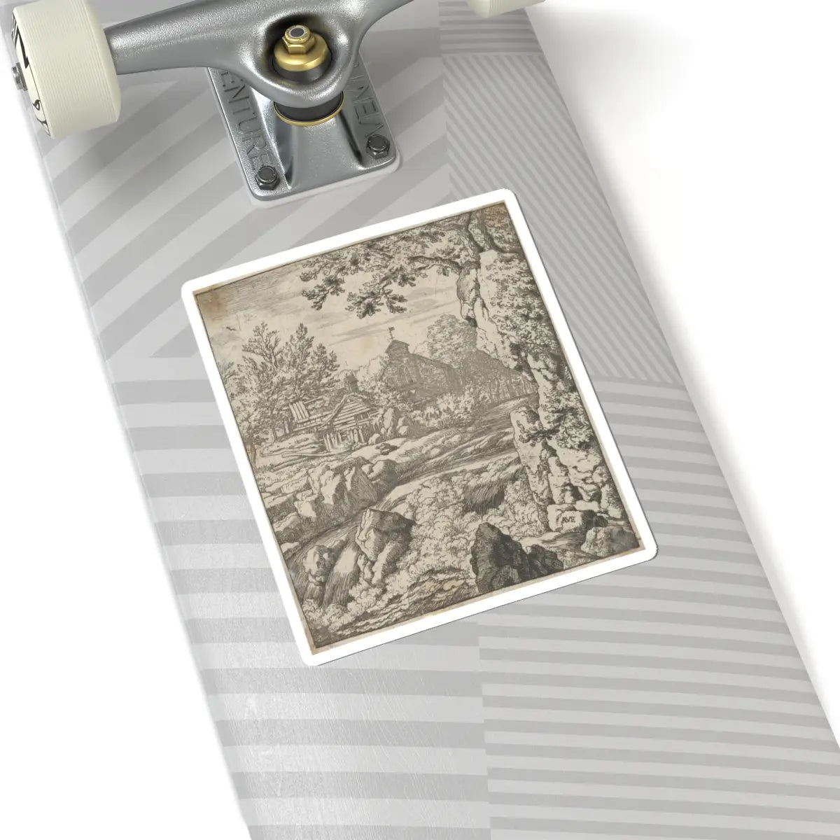 SKU:TSS-STICK-LLRVN-6X6-116 Sizes:6" × 6" Types:White