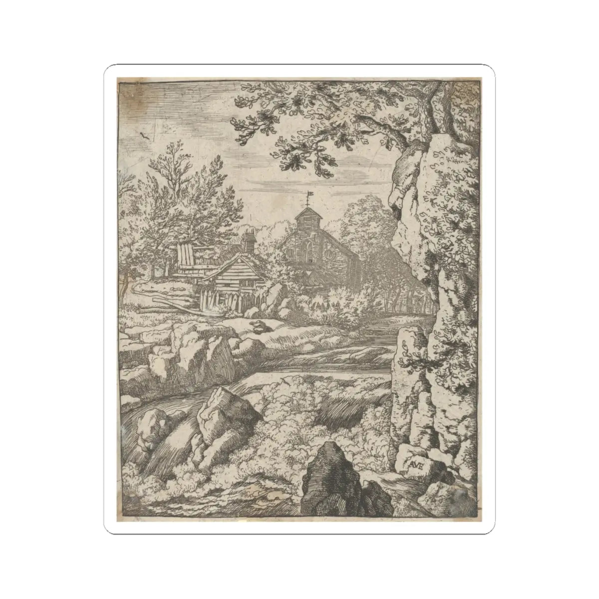SKU:TSS-STICK-LLRVN-6X6-116 Sizes:6" × 6" Types:White