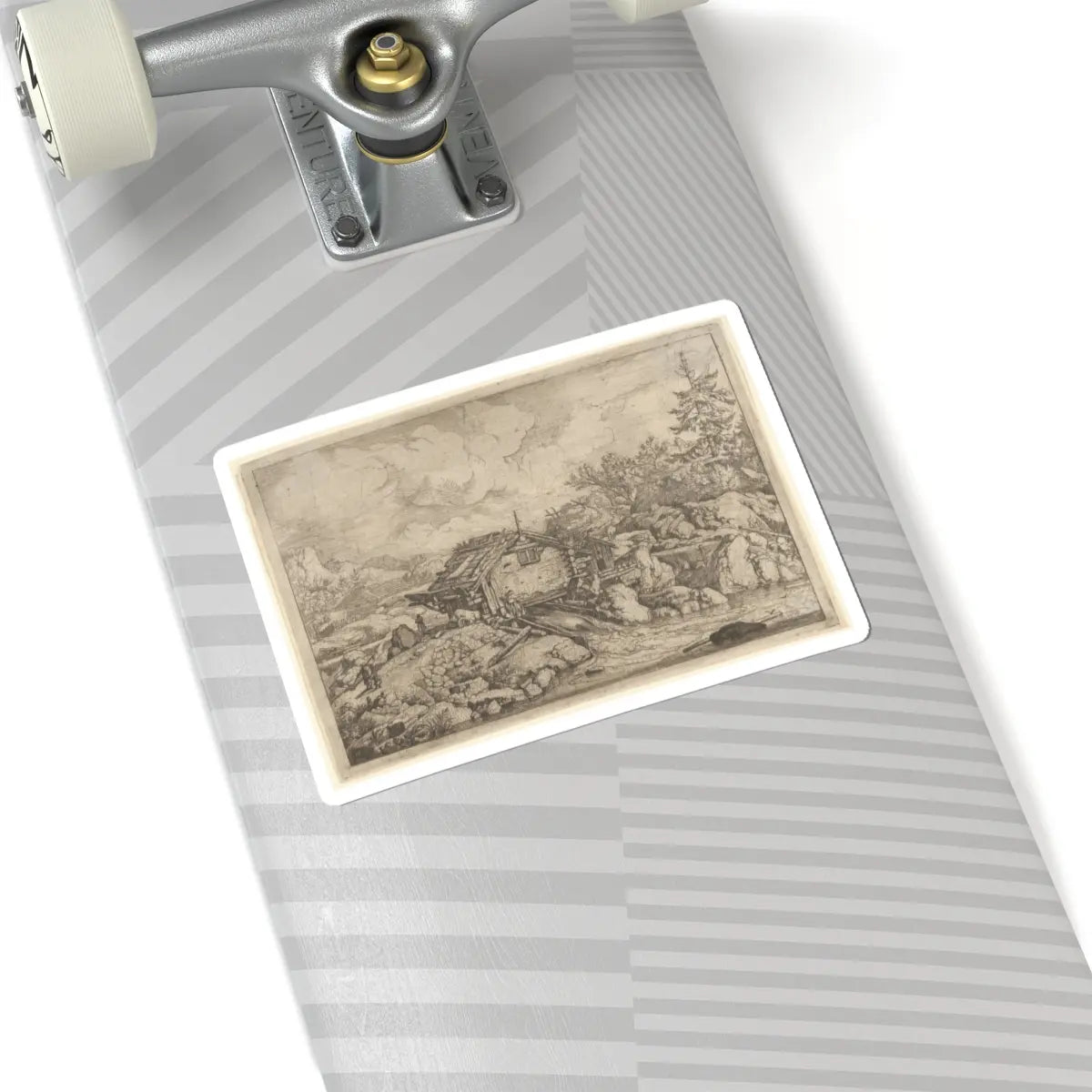 SKU:TSS-STICK-LLRVN-6X6-117 Sizes:6" × 6" Types:White