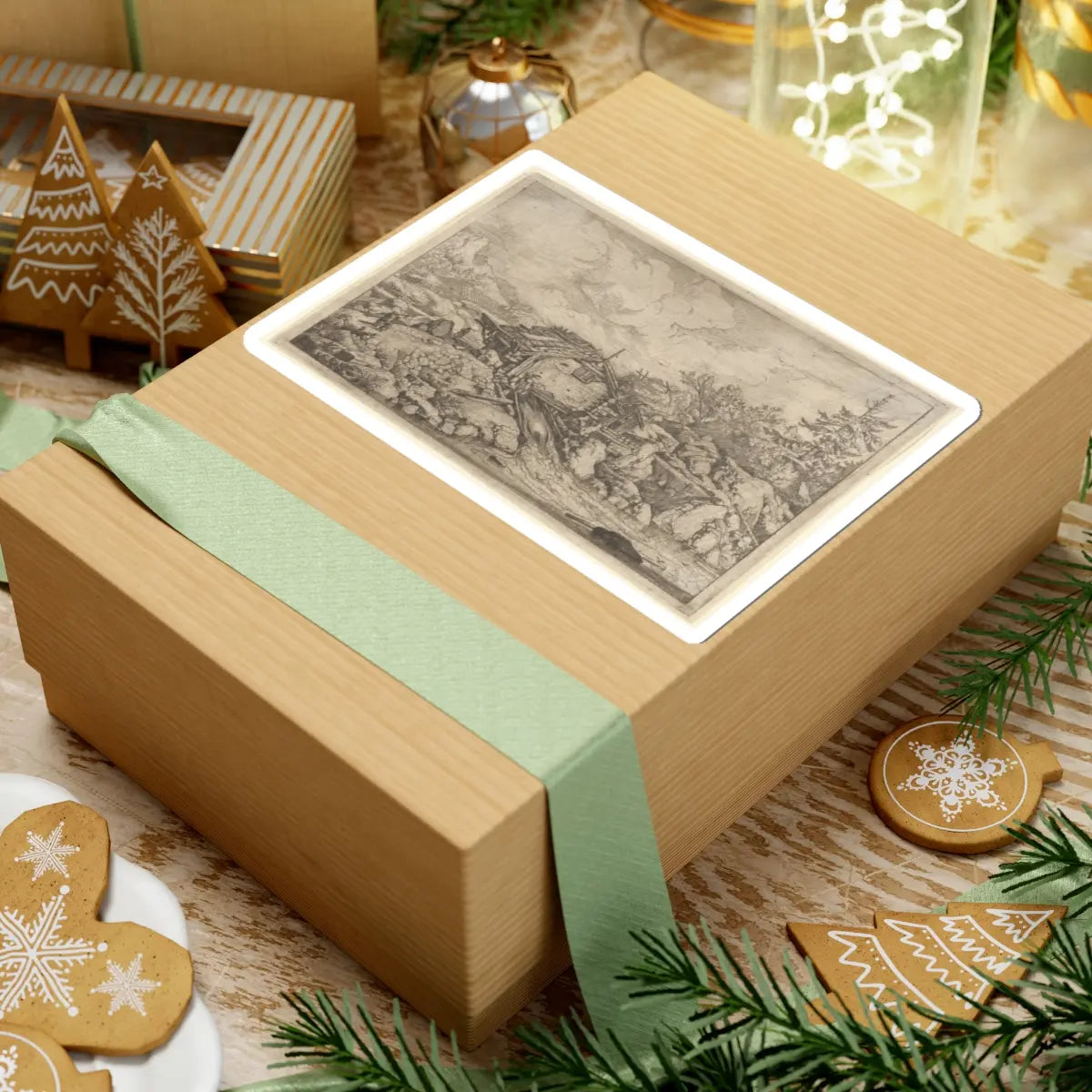 SKU:TSS-STICK-LLRVN-6X6-117 Sizes:6" × 6" Types:White