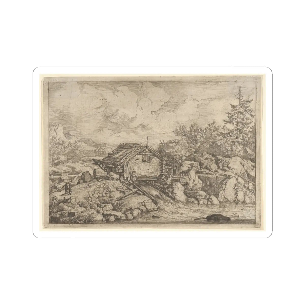 SKU:TSS-STICK-LLRVN-6X6-117 Sizes:6" × 6" Types:White