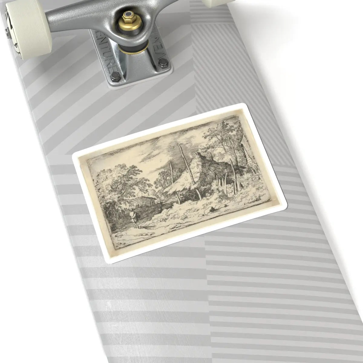 SKU:TSS-STICK-LLRVN-6X6-119 Sizes:6" × 6" Types:White