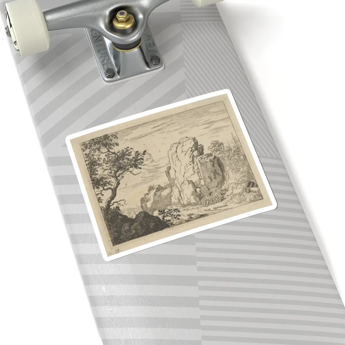 SKU:TSS-STICK-LLRVN-6X6-129 Sizes:6" × 6" Types:White