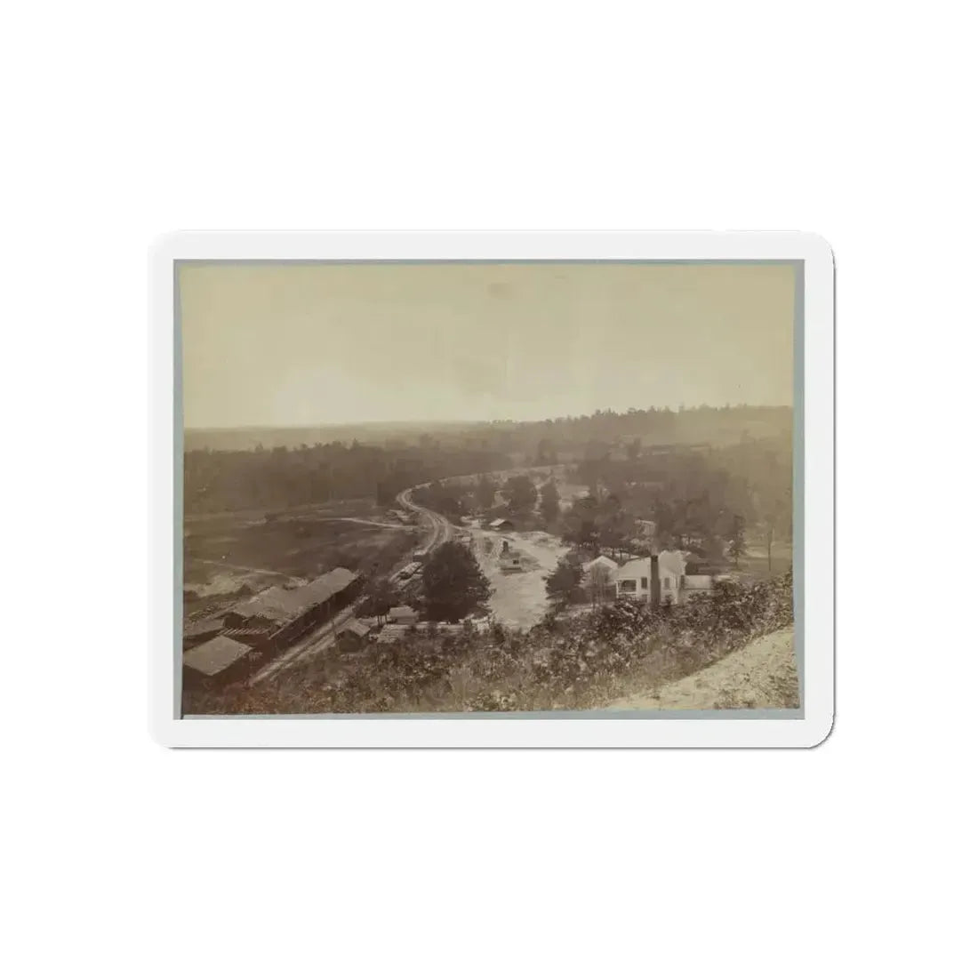 Allatoona Pass, Ga. Looking South (U.S. Civil War) Refrigerator Magnet 3 Inch Die-Cut - The Sticker Space