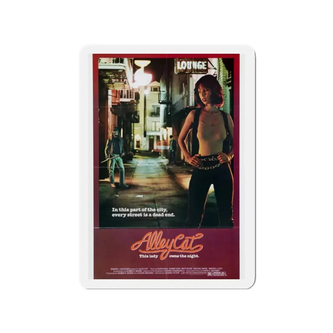 ALLEY CAT 1984 Movie Poster - Refrigerator Magnet 2 Inch - The Sticker Space