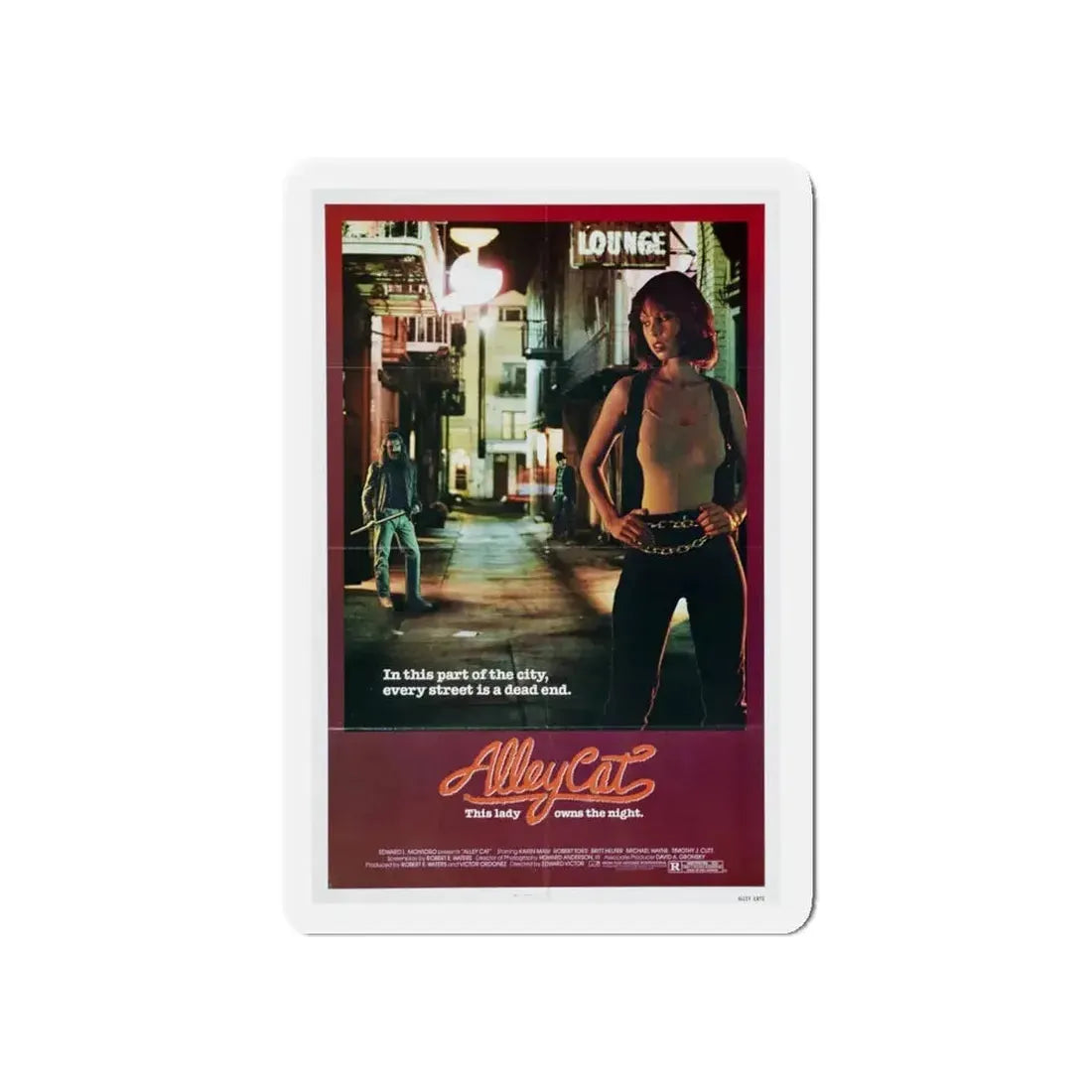 ALLEY CAT 1984 Movie Poster - Refrigerator Magnet 5 Inch - The Sticker Space