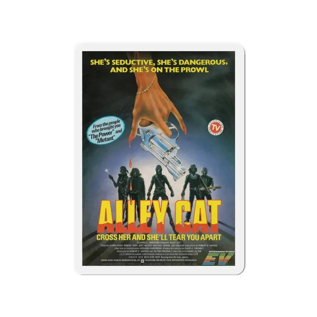 ALLEY CAT (2) 1984 Movie Poster - Refrigerator Magnet 3 Inch - The Sticker Space