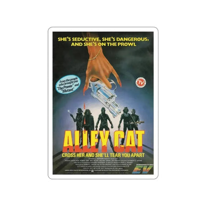 ALLEY CAT (2) 1984 Movie Poster STICKER Vinyl Die-Cut Decal - The Sticker Space