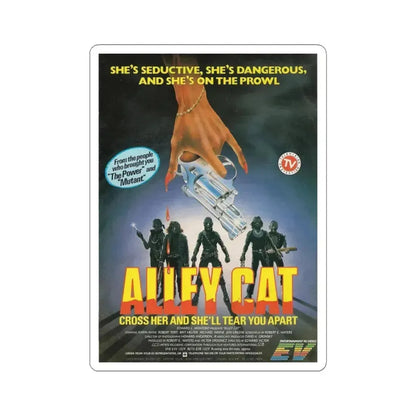ALLEY CAT (2) 1984 Movie Poster - STICKER Vinyl Kiss-Cut Decal 6 Inch White - The Sticker Space