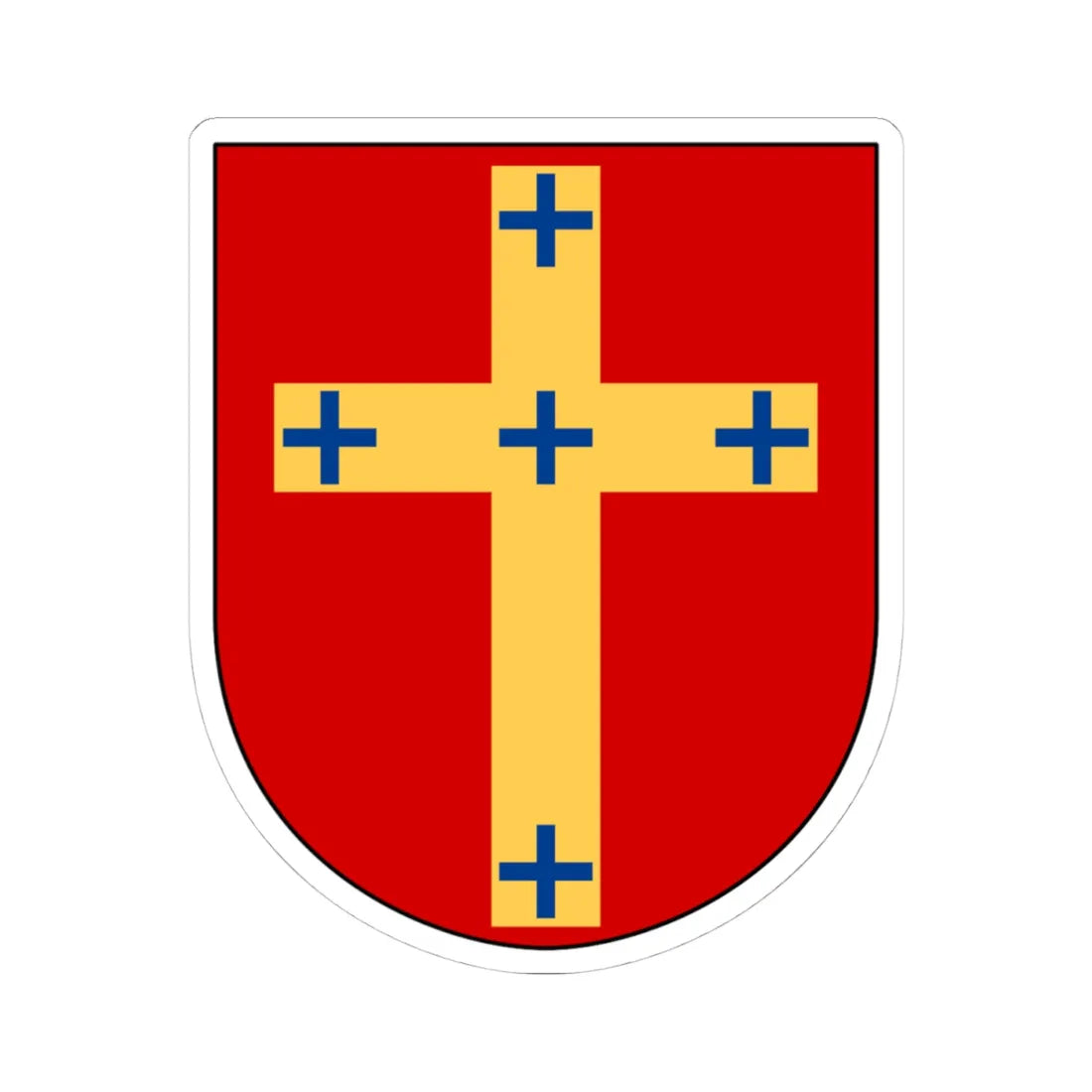 Allhelgona församling vapen (Sweden) (Coat of Arms) STICKER Vinyl Kiss-Cut Decal 4 Inch White - The Sticker Space