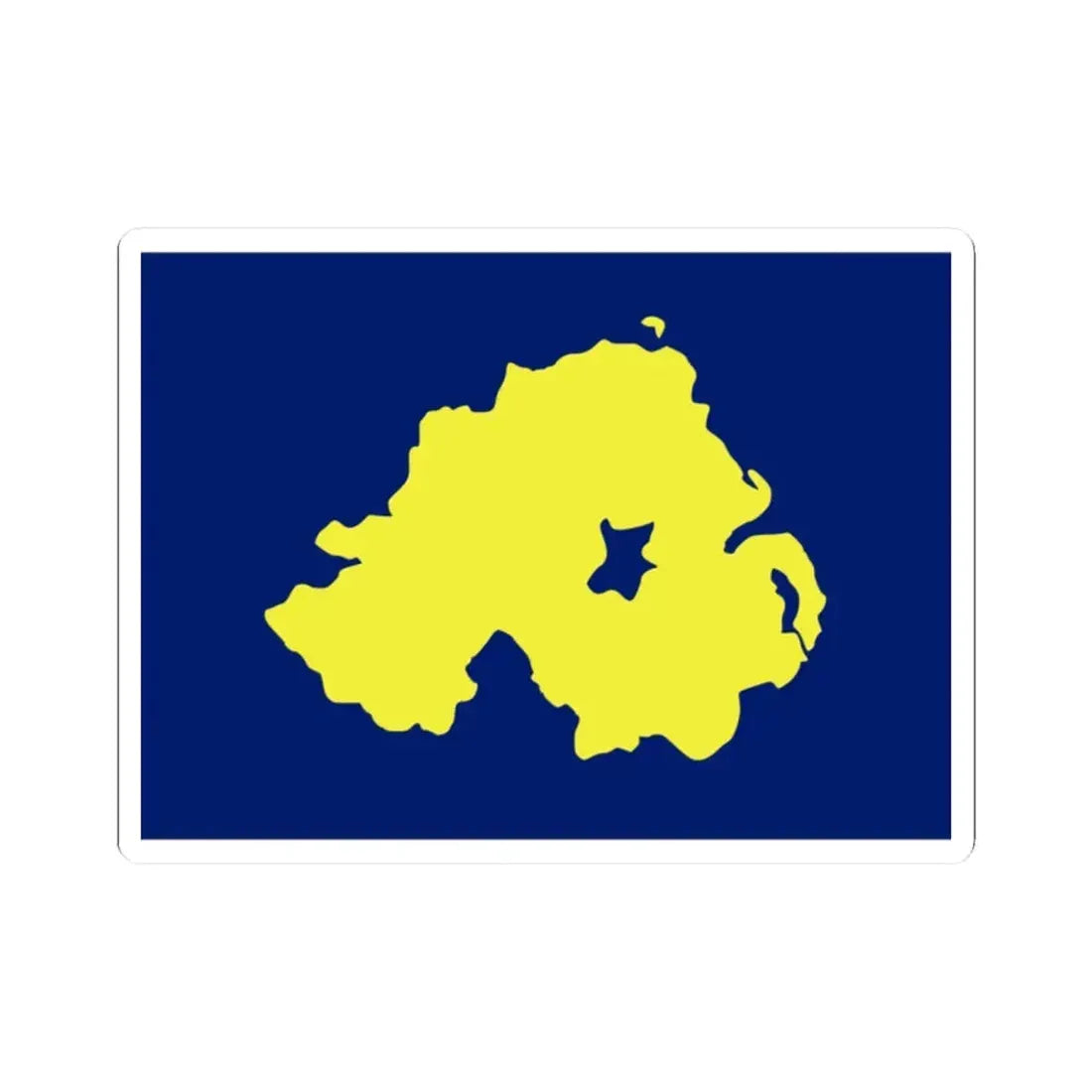 Alliance Northern Ireland flag (Ireland) STICKER Vinyl Kiss-Cut Decal 2 Inch White - The Sticker Space