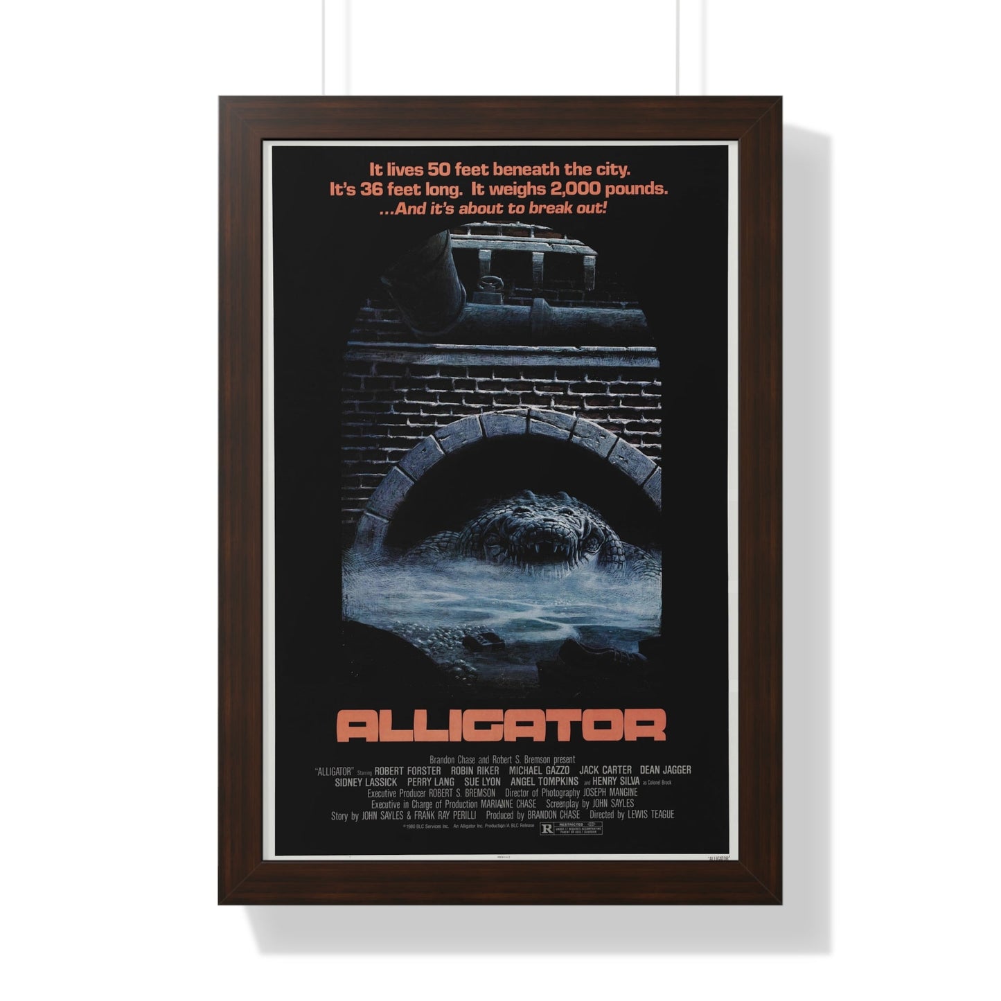 ALLIGATOR 1980 - Framed Movie Poster-16″ x 24″-The Sticker Space