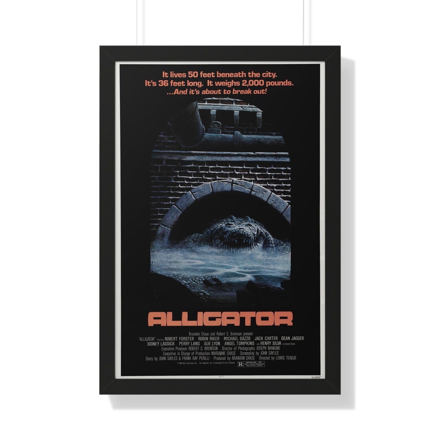 ALLIGATOR 1980 - Framed Movie Poster-20" x 30"-The Sticker Space