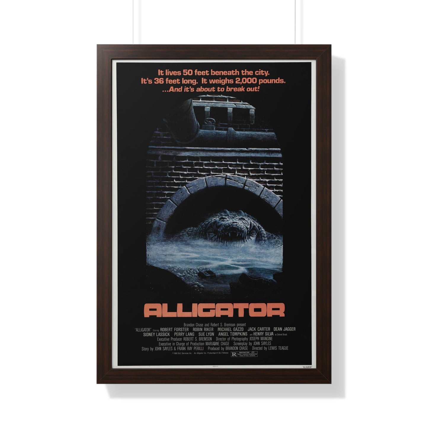 ALLIGATOR 1980 - Framed Movie Poster-20" x 30"-The Sticker Space