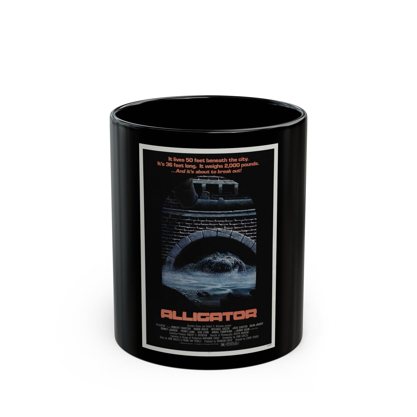 ALLIGATOR 1980 Movie Poster - Black Coffee Mug-11oz-The Sticker Space