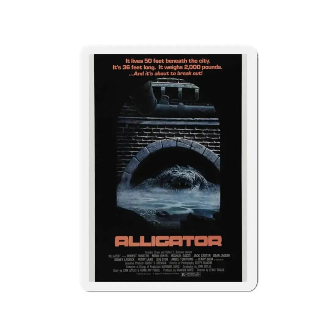 ALLIGATOR 1980 Movie Poster - Refrigerator Magnet 2 Inch - The Sticker Space
