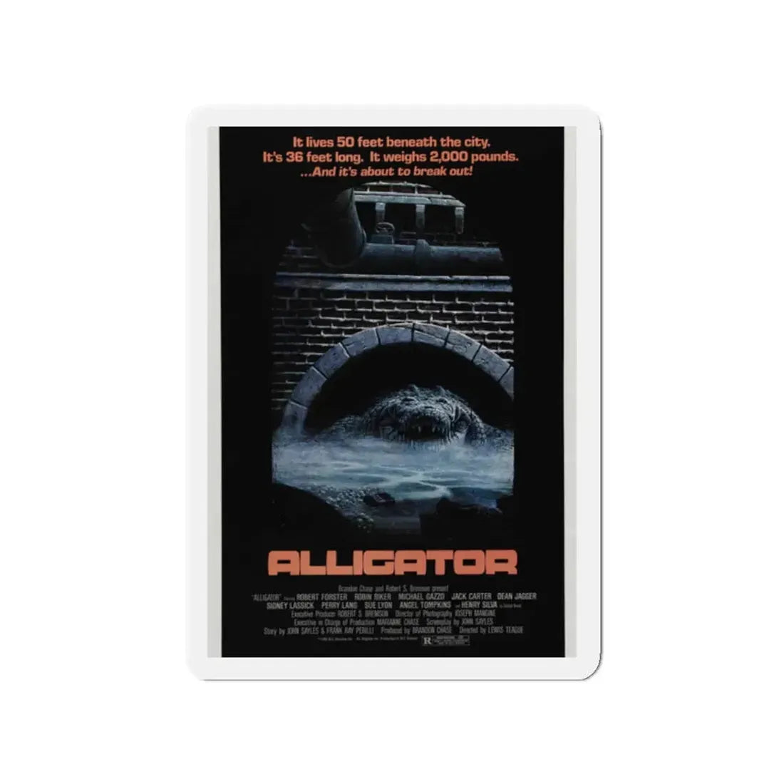 ALLIGATOR 1980 Movie Poster - Refrigerator Magnet 2 Inch - The Sticker Space