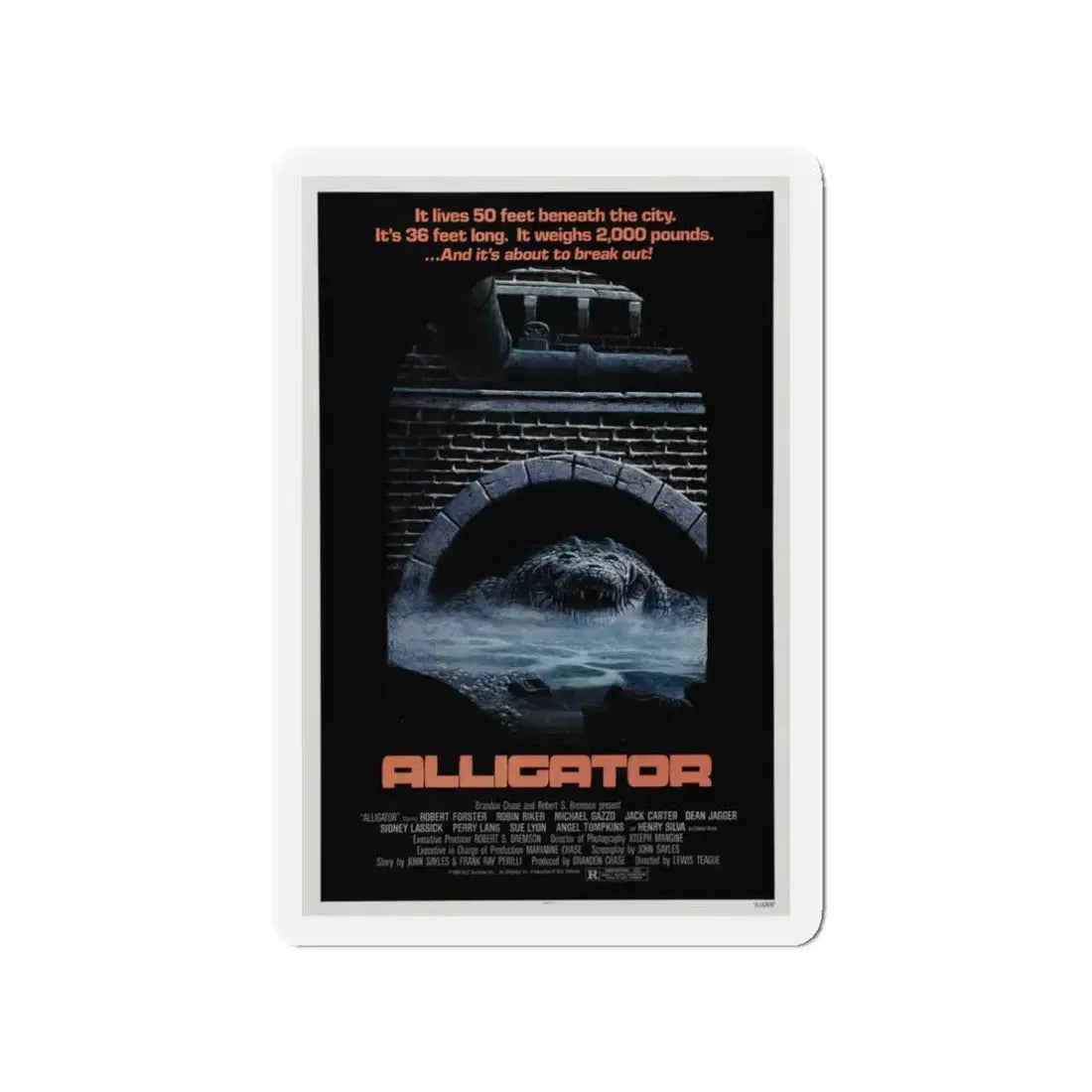 ALLIGATOR 1980 Movie Poster - Refrigerator Magnet 3 Inch - The Sticker Space